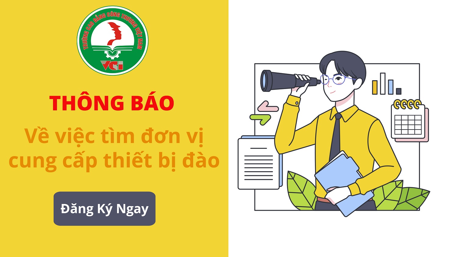 Thông Báo Về Việc Tìm Đơn Vị Cung Cấp Thiết Bị Đào Tạo