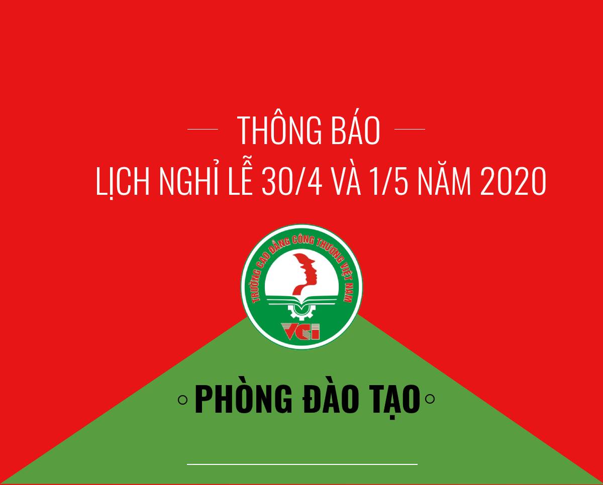 THÔNG BÁO LỊCH NGHỈ LỄ 30/4 VÀ 1/5